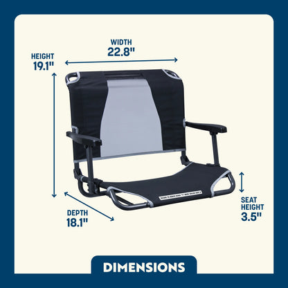 Big Comfort Stadium Chair™ with Armrests - Race Day Choice