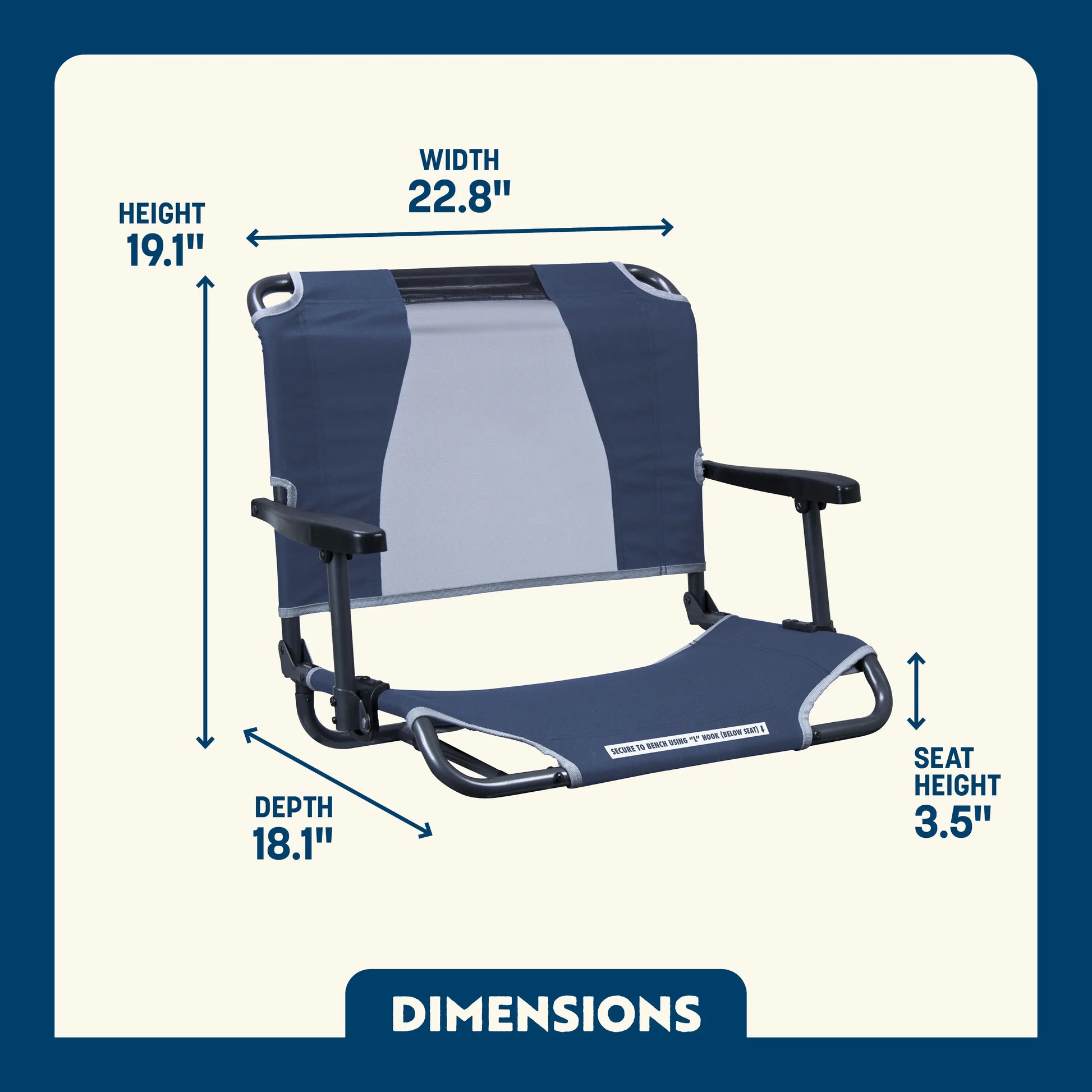 Big Comfort Stadium Chair™ with Armrests - Fan Day Style