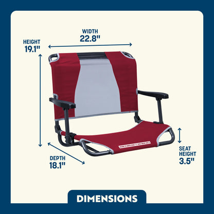 Big Comfort Stadium Chair™ with Armrests - Race Day Choice