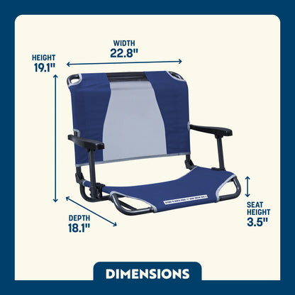 Big Comfort Stadium Chair™ with Armrests - Race Day Choice