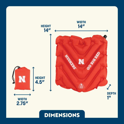 College V Seat™ Inflatable Stadium Cushion - Nebraska Cornhuskers - Victory Style