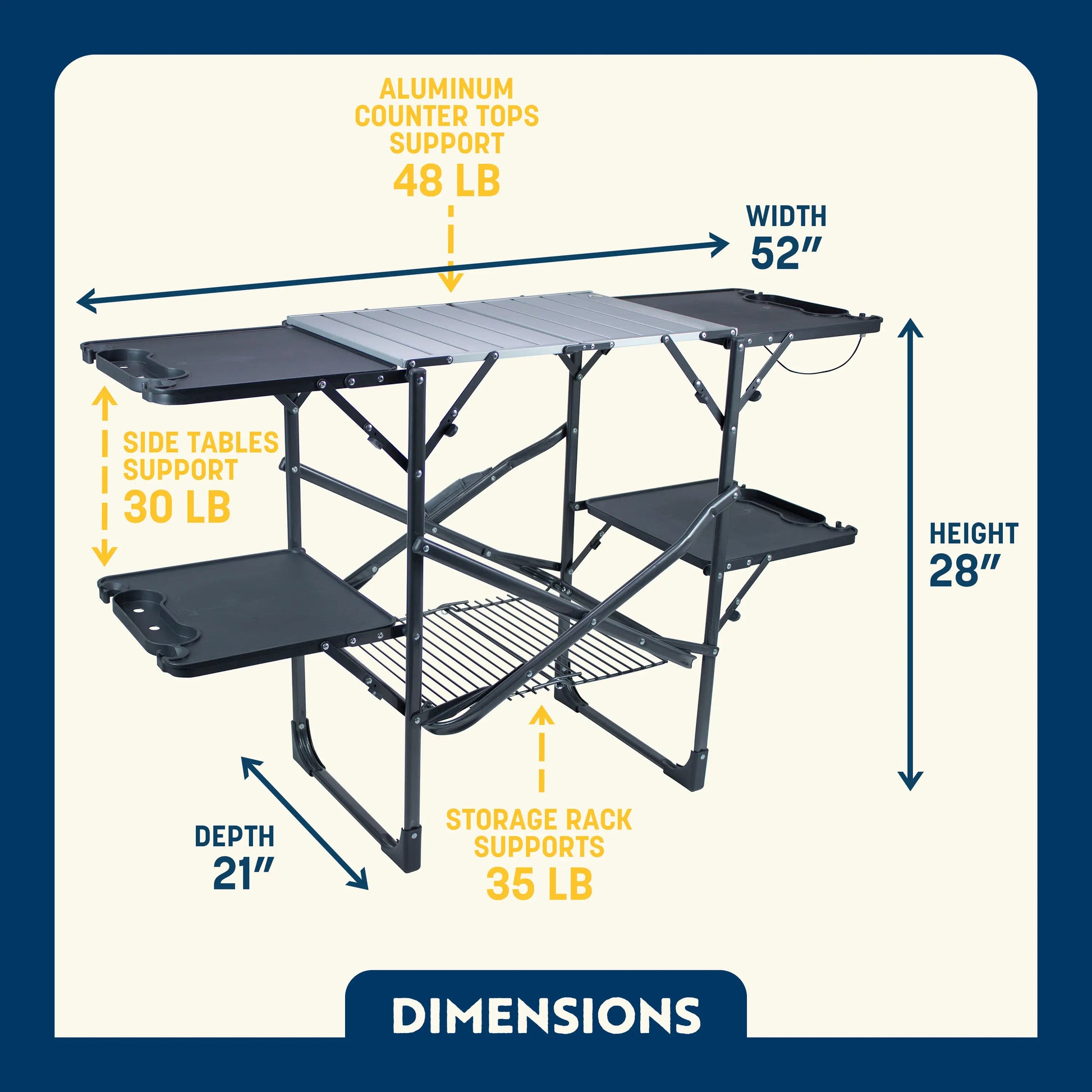 Slim-Fold Cook Station™ - Patio Meal Ready