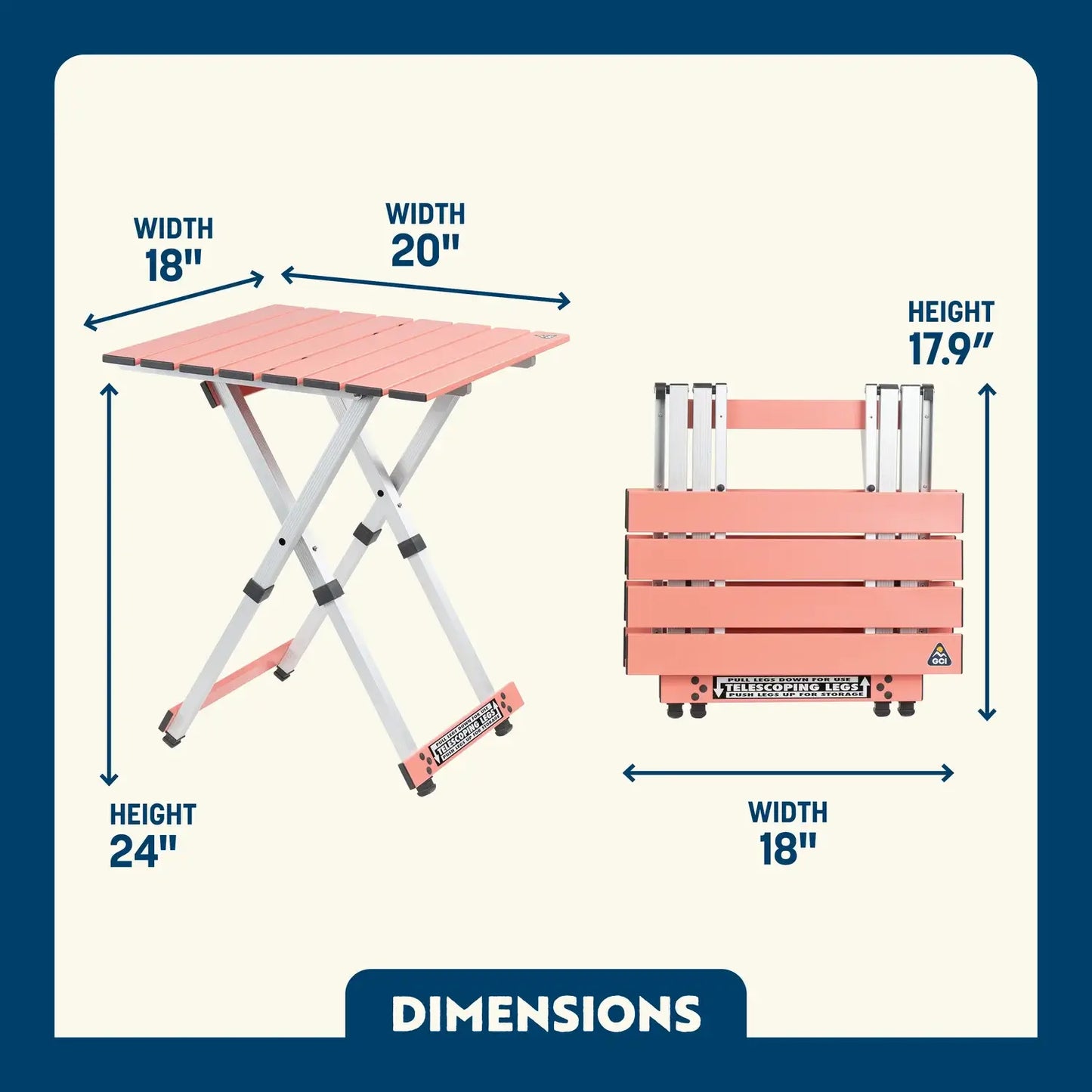 Compact Camp Table 20™ - Backyard Prep