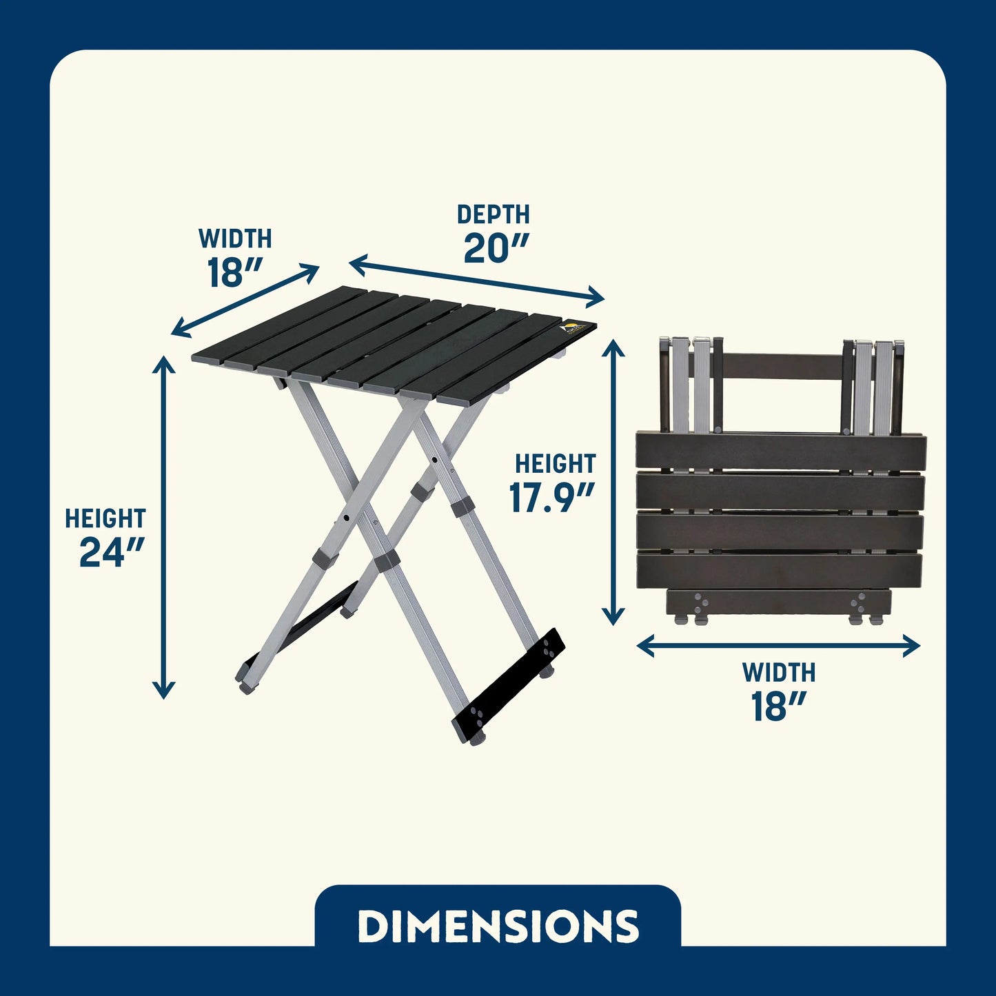 Compact Camp Table 20™ - Backyard Prep