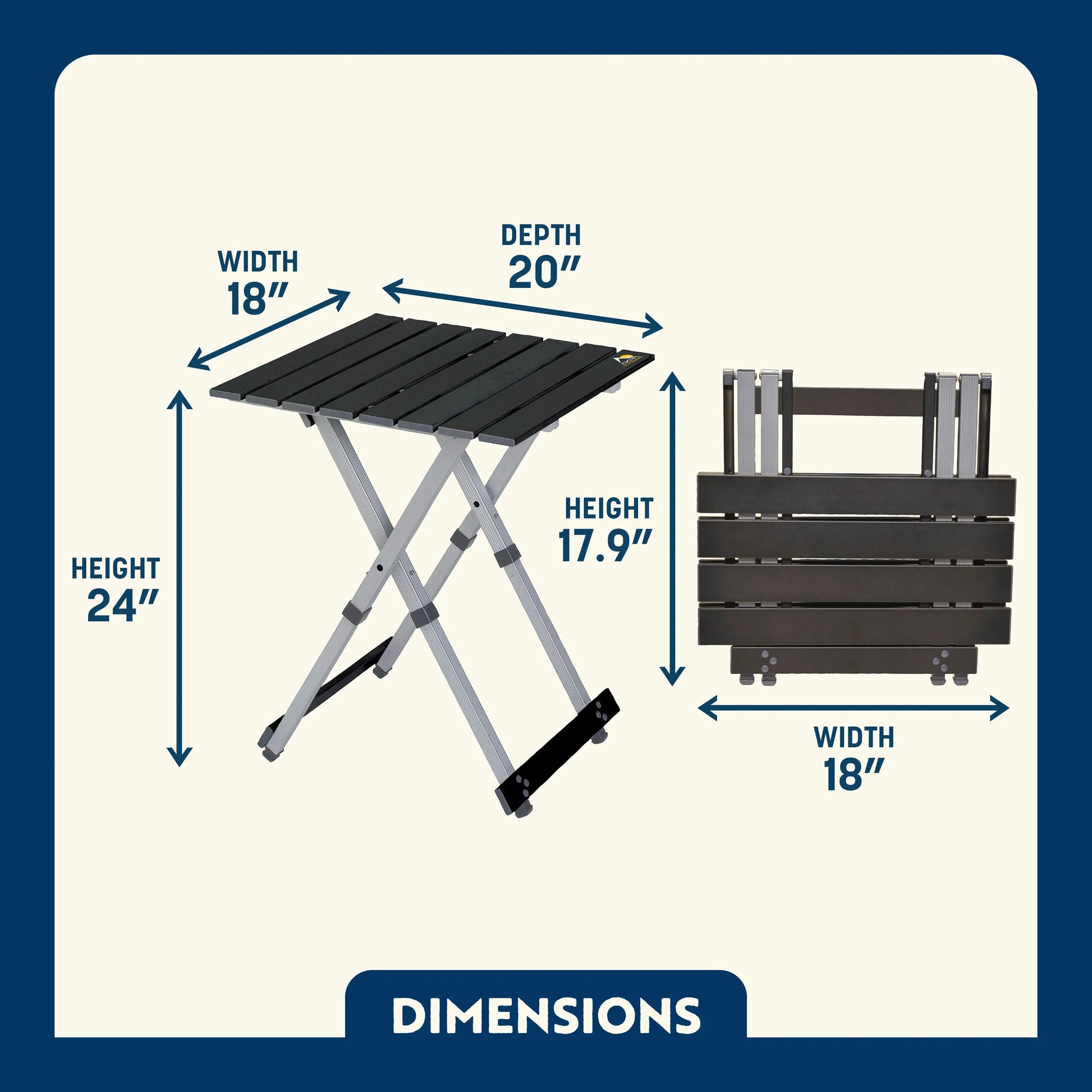 Compact Camp Table 20™ - Backyard Prep