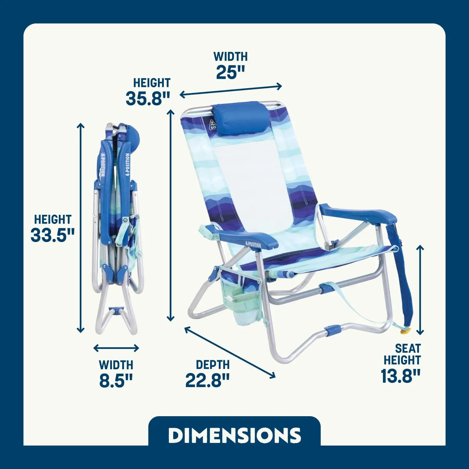 Bi-Fold Beach Chair™ - Beach Day Comfort