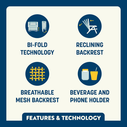 Bi-Fold Beach Chair™ - Beach Day Comfort