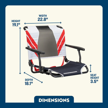 Big Comfort Stadium Chair™ with Armrests - Race Day Choice