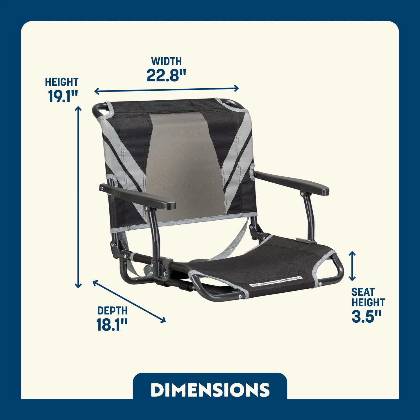 Big Comfort Stadium Chair™ with Armrests - Race Day Choice
