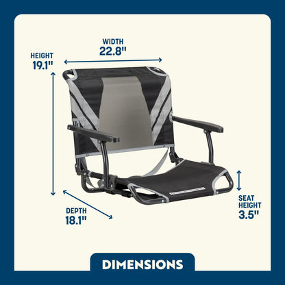 Big Comfort Stadium Chair™ with Armrests - Fan Day Style