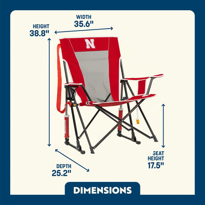 College Comfort Pro Rocker™ - Nebraska Cornhuskers - Fan Day Comfort