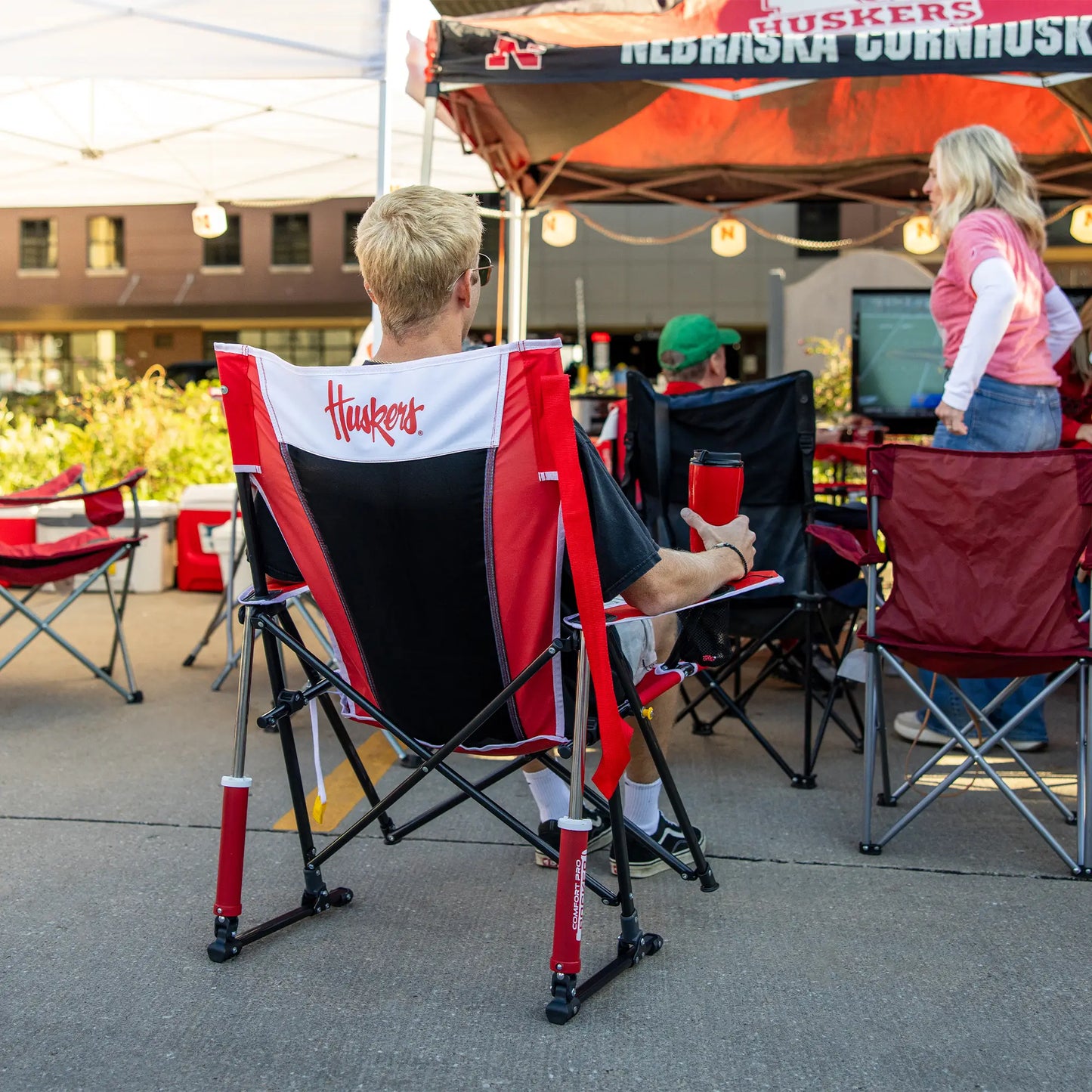 College Comfort Pro Rocker™ - Nebraska Cornhuskers - Fan Day Comfort