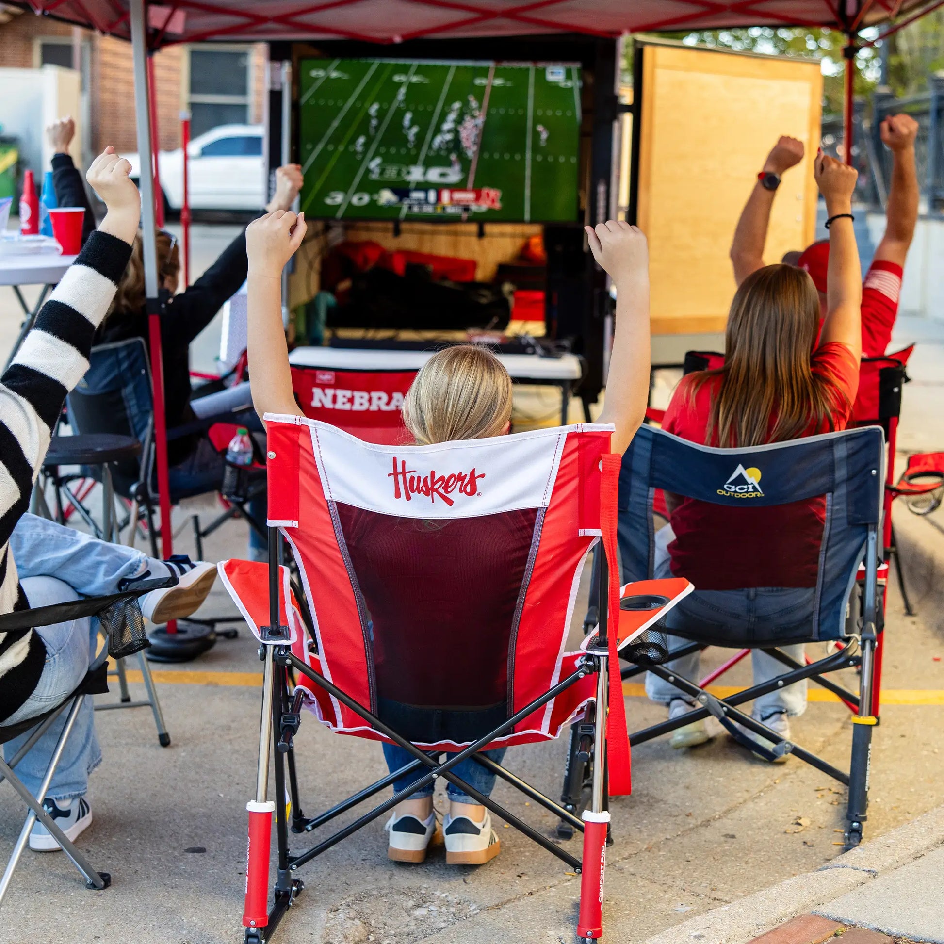 College Comfort Pro Rocker™ - Nebraska Cornhuskers - Fan Day Comfort