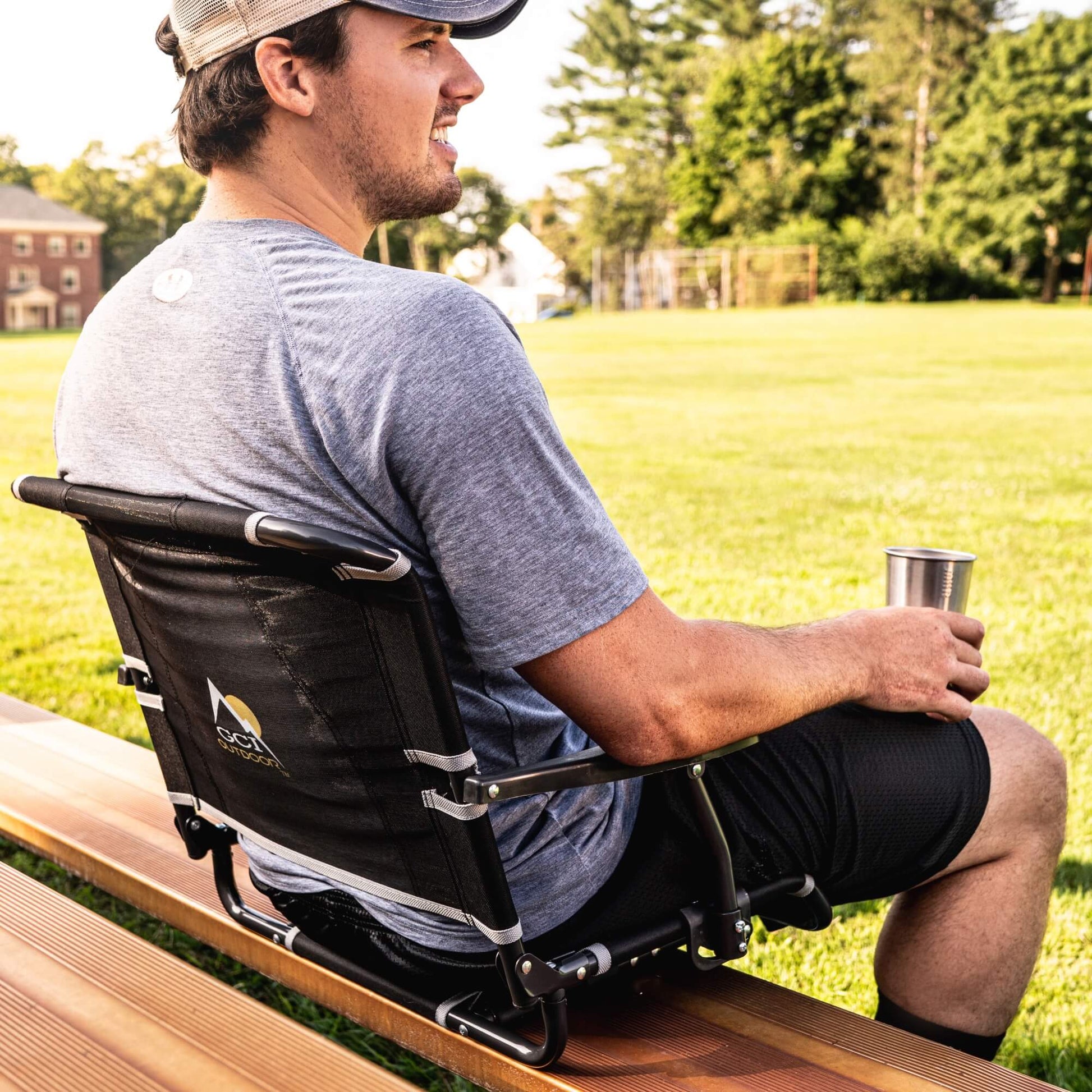 Big Comfort Stadium Chair™ with Armrests - Race Day Choice