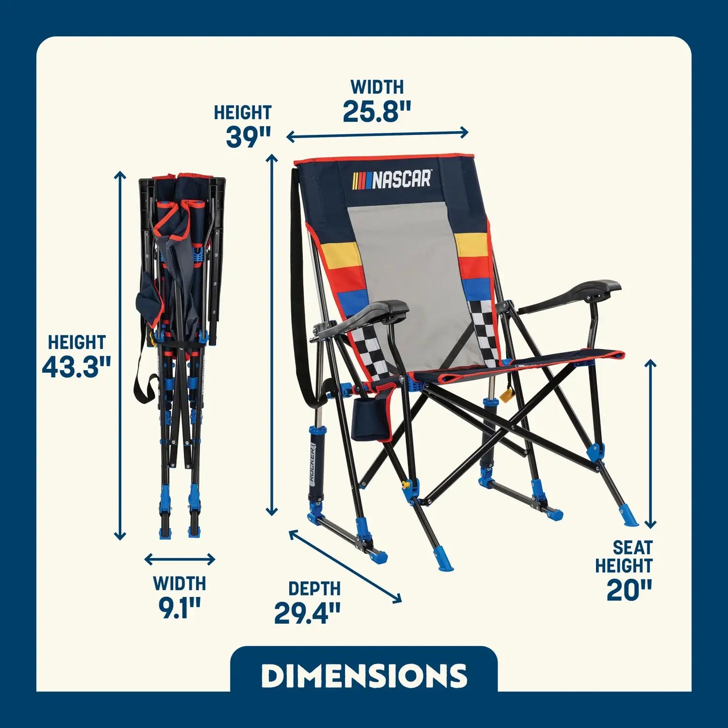 RoadTrip Rocker™ - NASCAR For Him - Grandstand Comfort