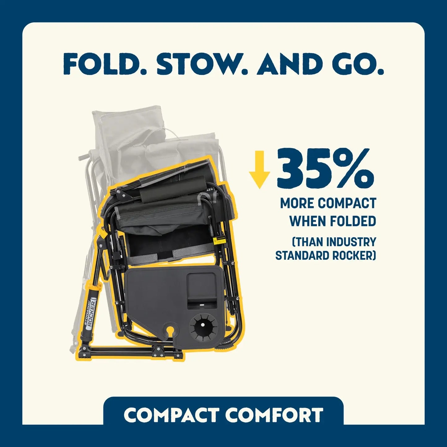 Stowaway Rocker™ with Side Table - Event Day Serve
