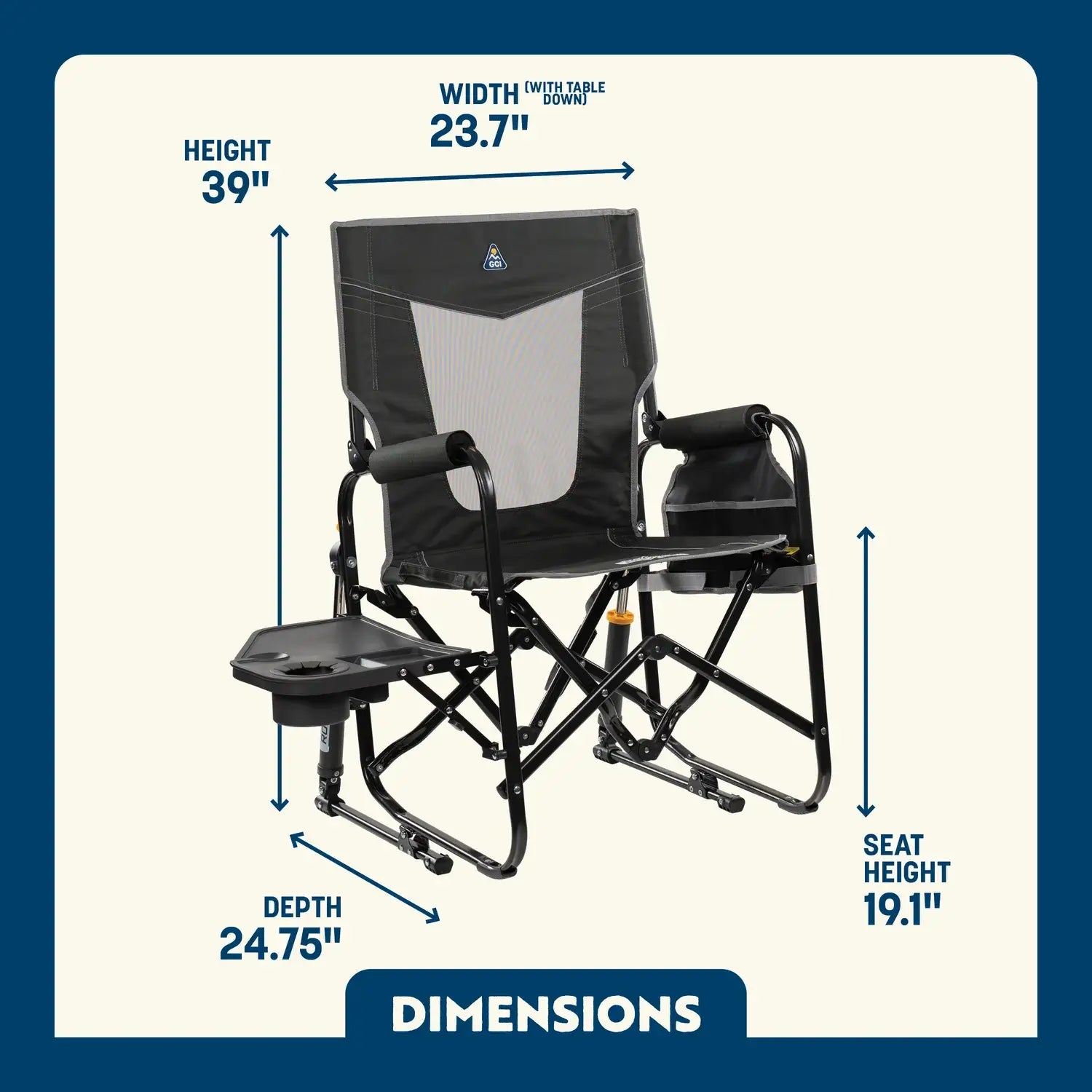 Stowaway Rocker™ with Side Table - Event Day Serve
