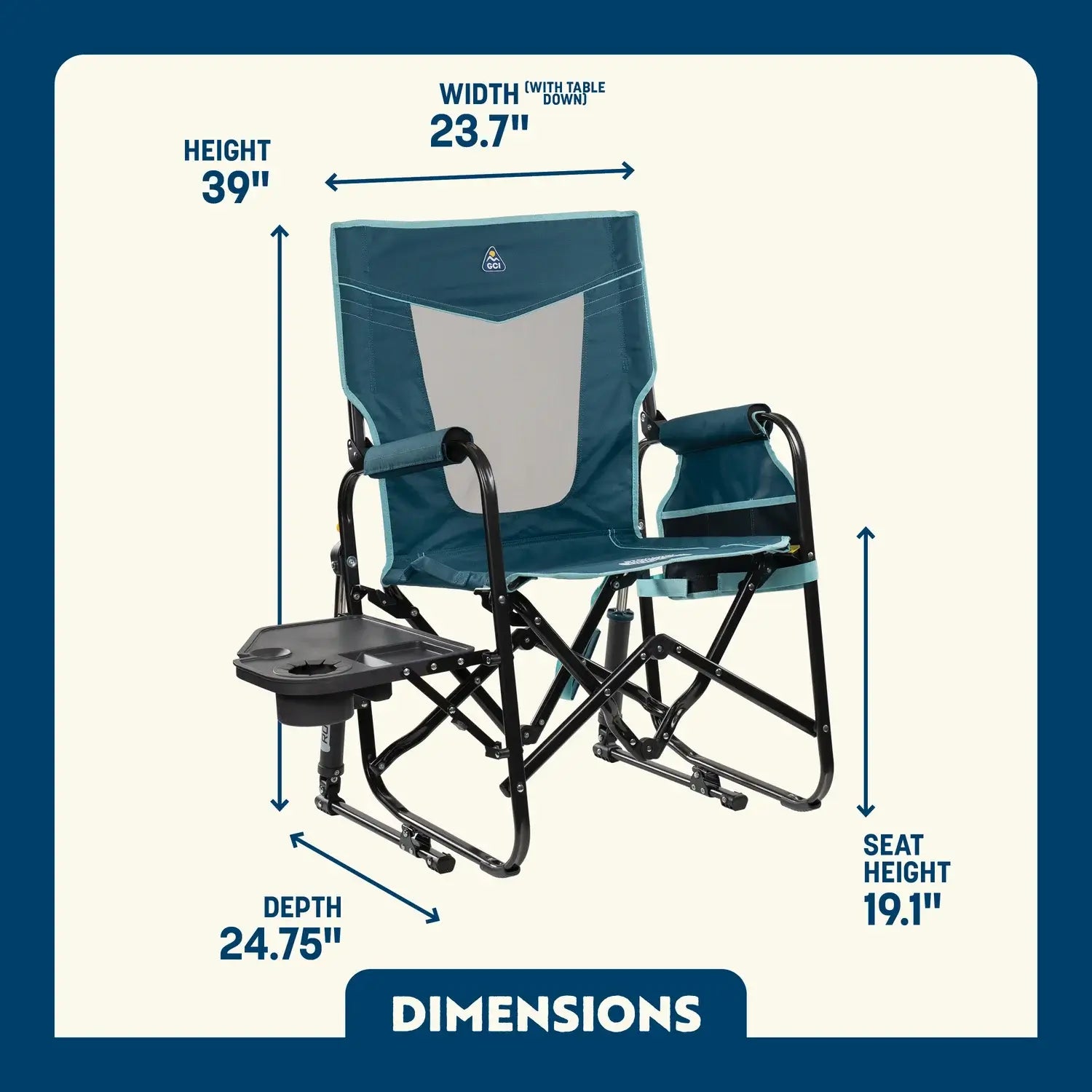 Stowaway Rocker™ with Side Table - Event Day Serve