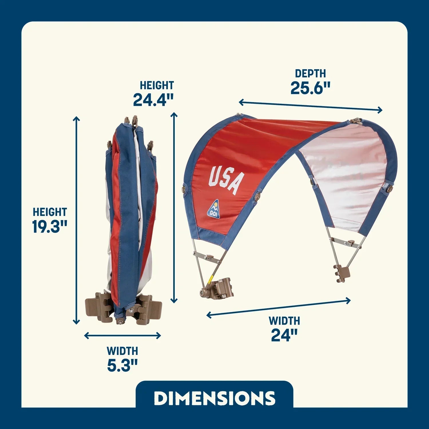 SunShade Accessory™ - USA Anniversary Deluxe - Open Air Shelter